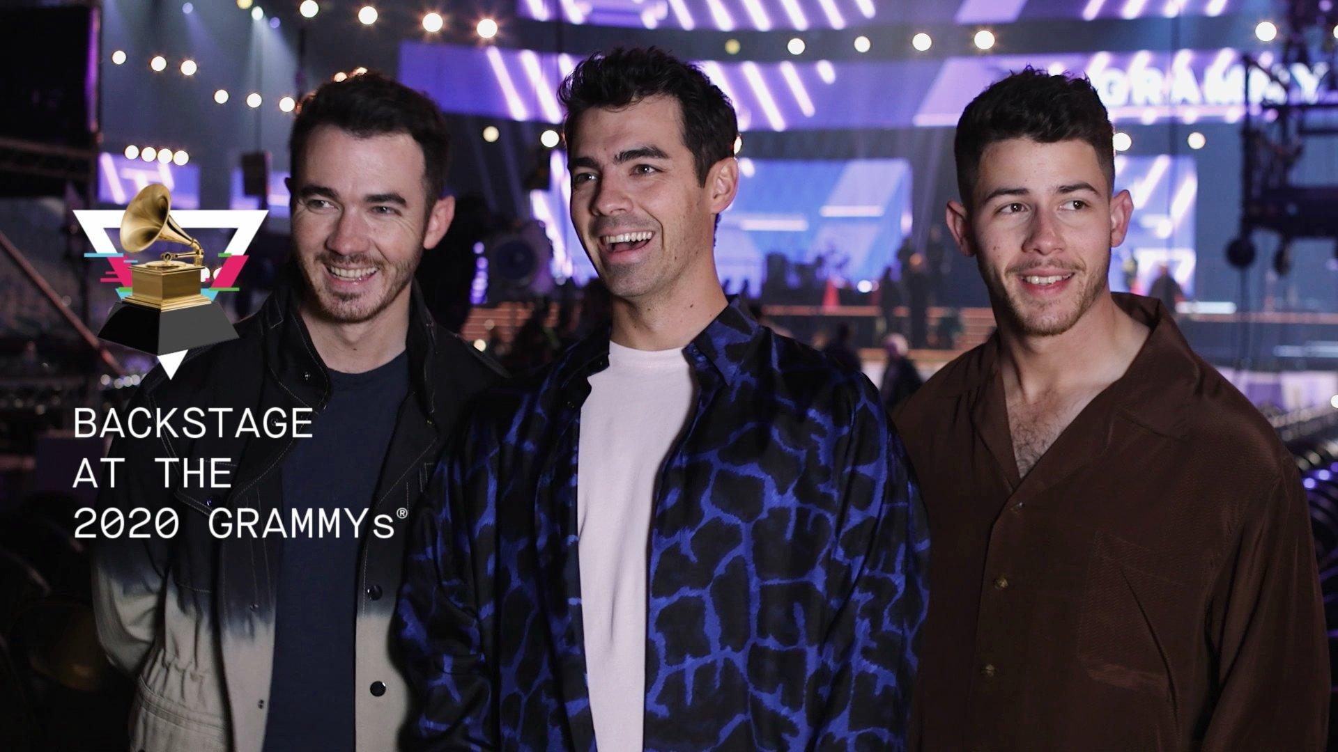 Jonas Brothers At 62nd GRAMMY Awards Rehearsals